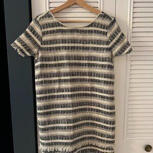 Zara Textured Tweed Shift Dress
